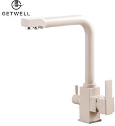 Getwell Simple-S, két karos, 3 utas Konyhai Csap Víztisztítókhoz Gránit színben (GW202K)