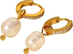 BeSpecial Cercei inox cu zirconii si perla naturala (CEA28)