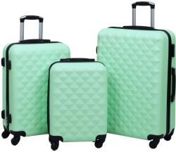  Set de valize cu carcasă rigidă, 3 piese, verde mentă, abs (DAX-92415) Valiza