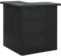 vidaXL Masă de bar colțar, negru, 100 x 50 x 105 cm, poliratan (313481) - maryon
