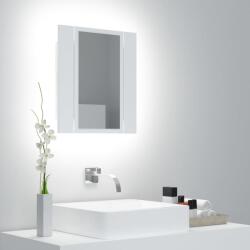 vidaXL Dulap de baie cu oglindă & led, alb, 40x12x45 cm (804948)