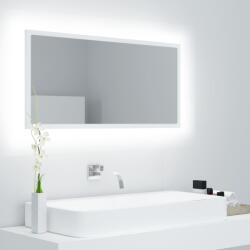 vidaXL Oglindă de baie cu led, alb, 90x8, 5x37 cm, pal (804932)