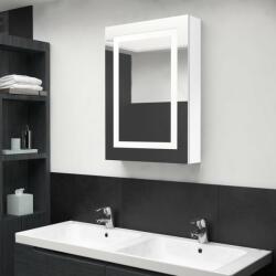 vidaXL Dulap de baie cu oglindă și led, alb strălucitor, 50x13x70 cm (326494)
