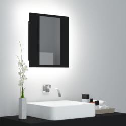 vidaXL Dulap de baie cu oglindă & led, negru, 40x12x45 cm (804949)