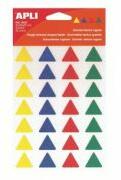 APLI Etichete autoadezive Apli, triunghuri in patru culori asortate