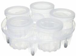 Instant Pot Set de accesorii Instant Pot Yogurt Cups and Rack 210-0003-01, 5 recipiente de 150ml din polipropilenă PF-1002, Grătarul poate fi folosit la sterilizarea biberoanelor de 260ml, Fără BPA, (210-0003-01)
