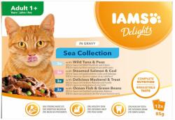 Iams IAMS Delights Adult Sea Mix - 48 x 85 g în sos