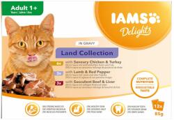 Iams IAMS Delights Adult Land Mix - 12 x 85 g în sos