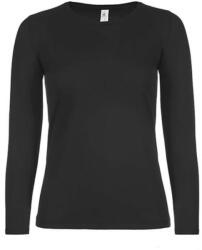 B&C Collection Női hosszú ujjú póló B&C #E150 LSL /women -S, Fekete