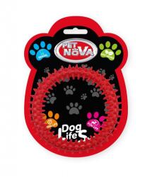 PET NOVA DOG LIFE STYLE Ringo for dog dental 12.5cm, piros, menta ízesítéssel