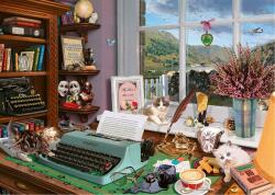 Schmidt Spiele - Puzzle Steve Read: La Masa de Scris - 1 000 piese Puzzle