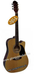 MSA CW-195 NA EQ, natur fémhúros elektro-akusztikus gitár