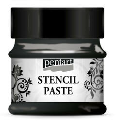  Pentart stencilező paszta 50ml - Metál fekete gyémánt (29409)