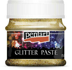 Pentart R-Pentart glitterpaszta 50 ml, finom szemcsés - Arany 13051 (13051)