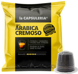 La Capsuleria Cafea Cremoso 100% Arabica Monorigine, 100 capsule compatiblie Nespresso, La Capsuleria (CN06-100)