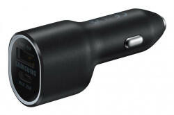 Samsung autós töltő USB A (15W) USB C (25W), Fekete