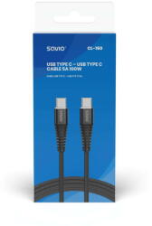 SAVIO CL-160 Cablu USB 2 m USB 2.0 USB C - USB C Negru (CL-160)