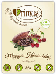 Primus vegán meggyes-kakaós keksz 80 g - mamavita