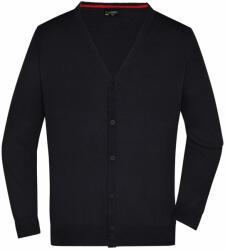 James & Nicholson (Daiber) Férfi pamut pulóver JN661 - Fekete | XL (1-JN661-1699488)