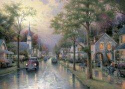 Schmidt Spiele - Puzzle Thomas Kinkade: În oraș mic - 1 000 piese Puzzle