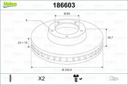 VALEO Disc frana VALEO 186603 (186603)