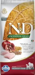 N&D Dog Ancestral Grain csirke, tönköly, zab & gránátalma senior medium & maxi 2x12kg