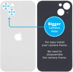 Apple iPhone 13 - Sticlă Carcasă Spate cu Orificiu Mărit pentru Cameră (Starlight), Starlight