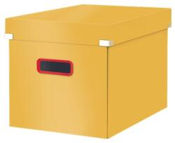 LEITZ Cutie depozitare LEITZ Cosy Click & Store, carton laminat, pliabila, cu capac si maner, 32x31x36 cm, galben chihlimbar (L-53470019)