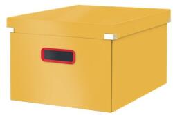 LEITZ Cutie depozitare LEITZ Cosy Click & Store, carton laminat, pliabila, cu capac si maner, 28x20x37 cm, galben chihlimbar (L-53480019)