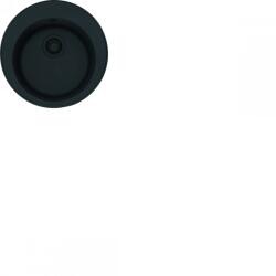 Franke Pachet chiuveta fara picurator + baterie Pola , Franke, ROG 610, rotunda, material compozit Fragranite, 510 x 510 mm, adancime cuva 185 mm, scurgere culoare neagra, montare pe blat