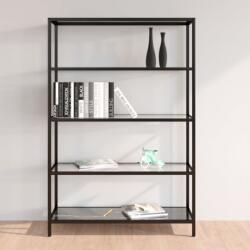 vidaXL Raft, negru marmură/transparent 100x36x168 cm sticlă securizată (331639) Biblioteca