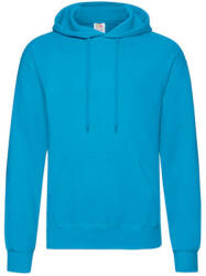 Fruit of the Loom Férfi Pulóver Kapucnis Hosszú ujjú Fruit of the Loom Classisc Hooded Sweat - 2XL, Azur kék