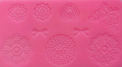 Szilikon öntőforma - Csipke, masni, pillangó 18*10*0, 3 cm (35193)