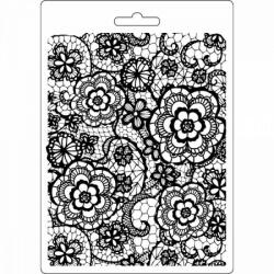  Öntőforma lágy PVC A5 - Virágos háttér 37937/ A547 (37937/ A547)