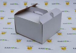 Szidibox Karton Tortadoboz füles fehér 29x29x17cm (SZID-00062)