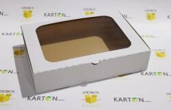 Szidibox Karton Süteményes kartondoboz ablakos, ételcsomagolás 26x36x8cm (SZID-00077)