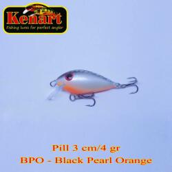 Kenart Vobler KENART Pill Sinking 3cm/4gr, BPO, Black Pearl Orange (PIL3S-BPO)