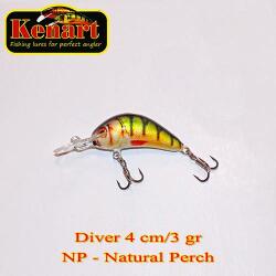 Kenart Vobler KENART Diver Floating 4cm/3gr, NP, Natural Perch (DIV4F-NP)