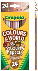 Crayola Crayola: Colours of the World, Set de creioane colorate în tonul pielii - 24 buc (68 4607)