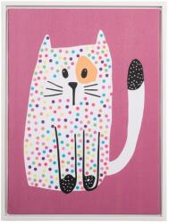 4-Home Tablou pe pânză Dotted kitten roz, 30 x 40 cm