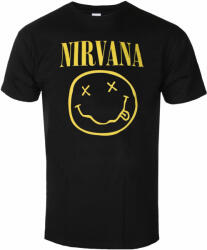 ROCK OFF Tricou bărbați Nirvana - Yellow Happy Face Flower Sniffin - ROCK OFF - NIRVTS07MB