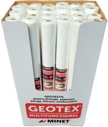 Geotex Bax 24 role Folie membrana geotextil Geotex multifunctional, 100gr/mp, latime 1 m, lungime 12m/rola, suprafata 12mp/rola, suprafata totala 288 mp, alb