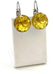 MANDALA kapcsos fülbevaló - 10 mm (light topaz) (202104107)