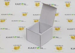 Szidibox Karton Csomagoló doboz, önzáró, postai kartondoboz 115x110x85mm fehér (SZID-00713)