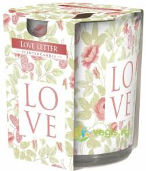 BISPOL Lumanare Parfumata in Pahar Imprimat Love Letter