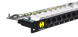 NETRACK patchpanel 19'' 24 ports cat. 5e UTP LSA, 0, 5U with shelf (104-10) - pcone