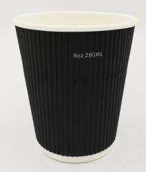 AVX 500db-Ripple fekete 8oz-250/200ml-es papír pohár