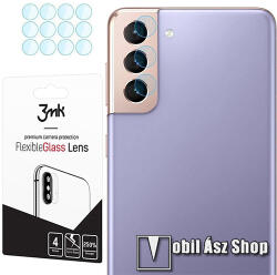 3mk Protection kameravédő flexibilis üveg 4db - 2.5D lekerekített szél, karcálló, ultravékony, 0, 2mm, 7H - ÁTLÁTSZÓ - SAMSUNG Galaxy S21 5G (SM-G991B/SM-G991B/DS)