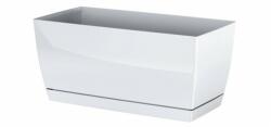 4-Home Ghiveci din plastic Coubi Case, cu vas, alb, 39 cm