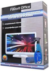 Set spray 500 ml + laveta microfibra 25 x 25 cm pentru curatare ecran LCD/LED, Favorit Office